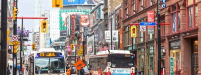 Toronto,,Canada,-,Oct,11,,2017:,Yonge,Downtown,Street,In